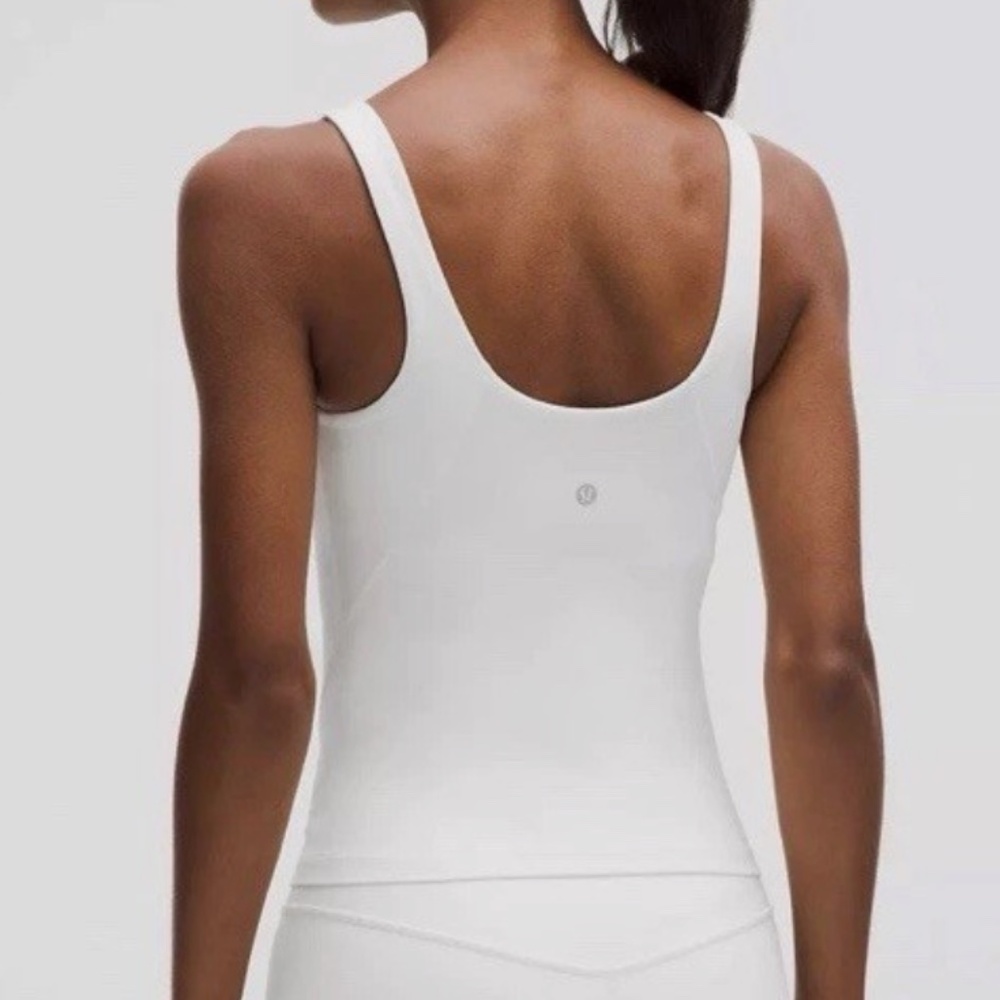 Lululemon Yoga Align Waist Length Tank Top Size 2 White Light Support NWT - Picture 2 of 8